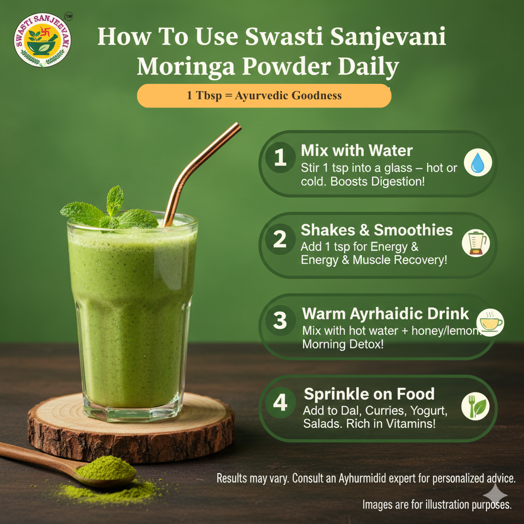 Moringa powder by swasti sanjeevani